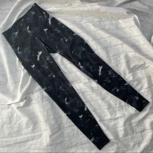 Old Navy ACTIVE Black Gray Print Workout Athletic Leggings XS High Waist